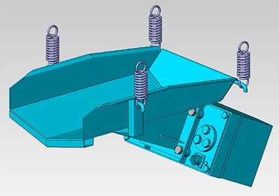 Лёгкий вибропитатель ПЭВНМ специального исполнения — 3D-чертёж